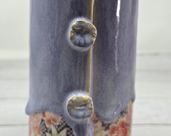 Purple Floral Ceramic Vase