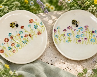 Handmade Flower Garden Trinket Dishes(Each dish is sold separately)