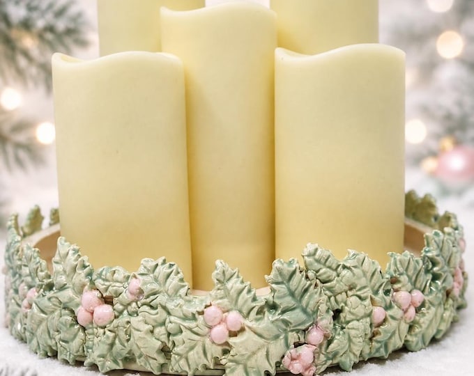 Handmade Holiday Candle Holder