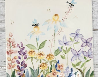 Handpainted Ceramic Hanging Tile