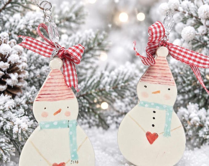 Handmade Snowman Christmas Ornament