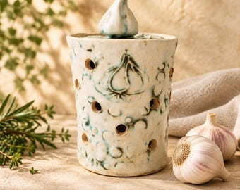 Handmade Ceramic Garlic Keeper-MADE TO ORDER