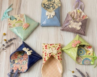 Handmade Ceramic Envelope Wall Hanging | Floral Pottery Wall Pocket | Cottagecore Decor | Unique Handmade Gift