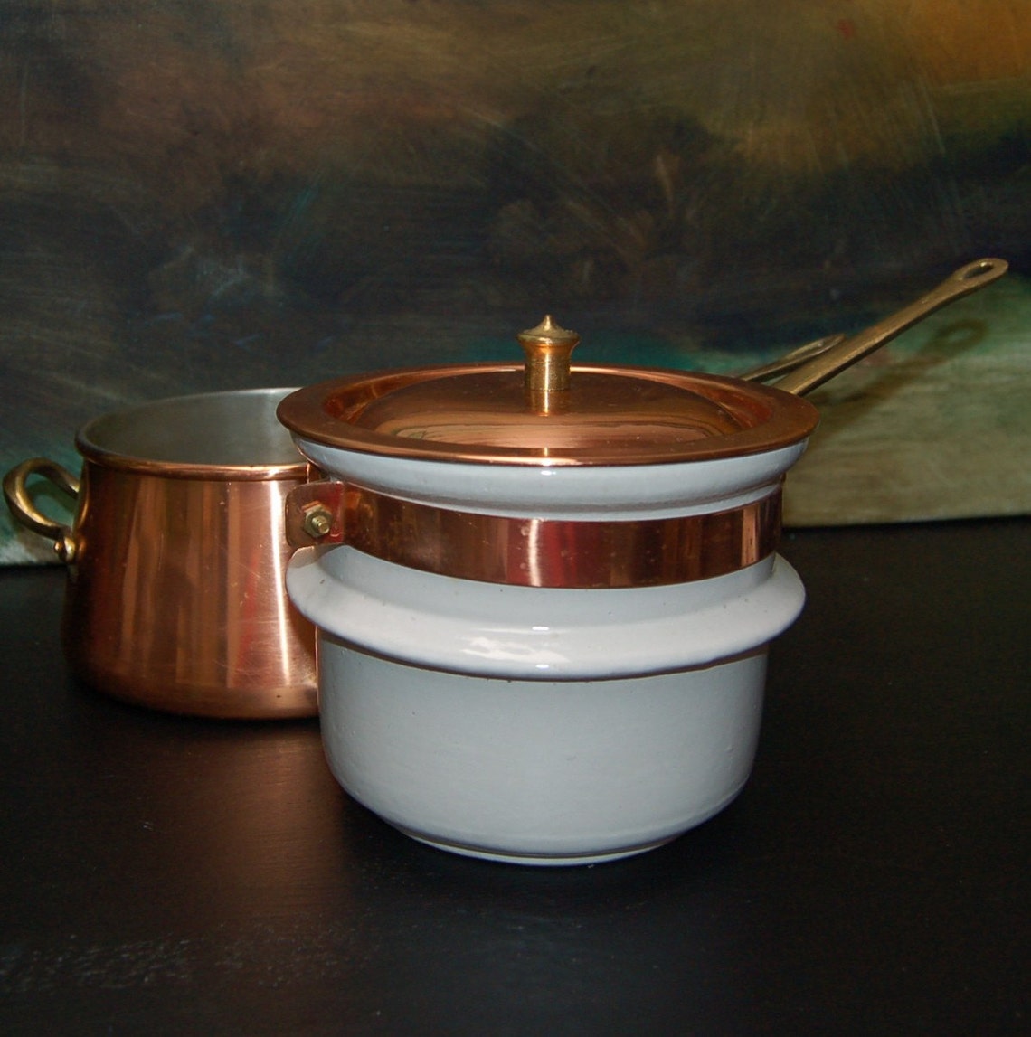 Vintage Copper Double Boiler in 3 Parts Etsy