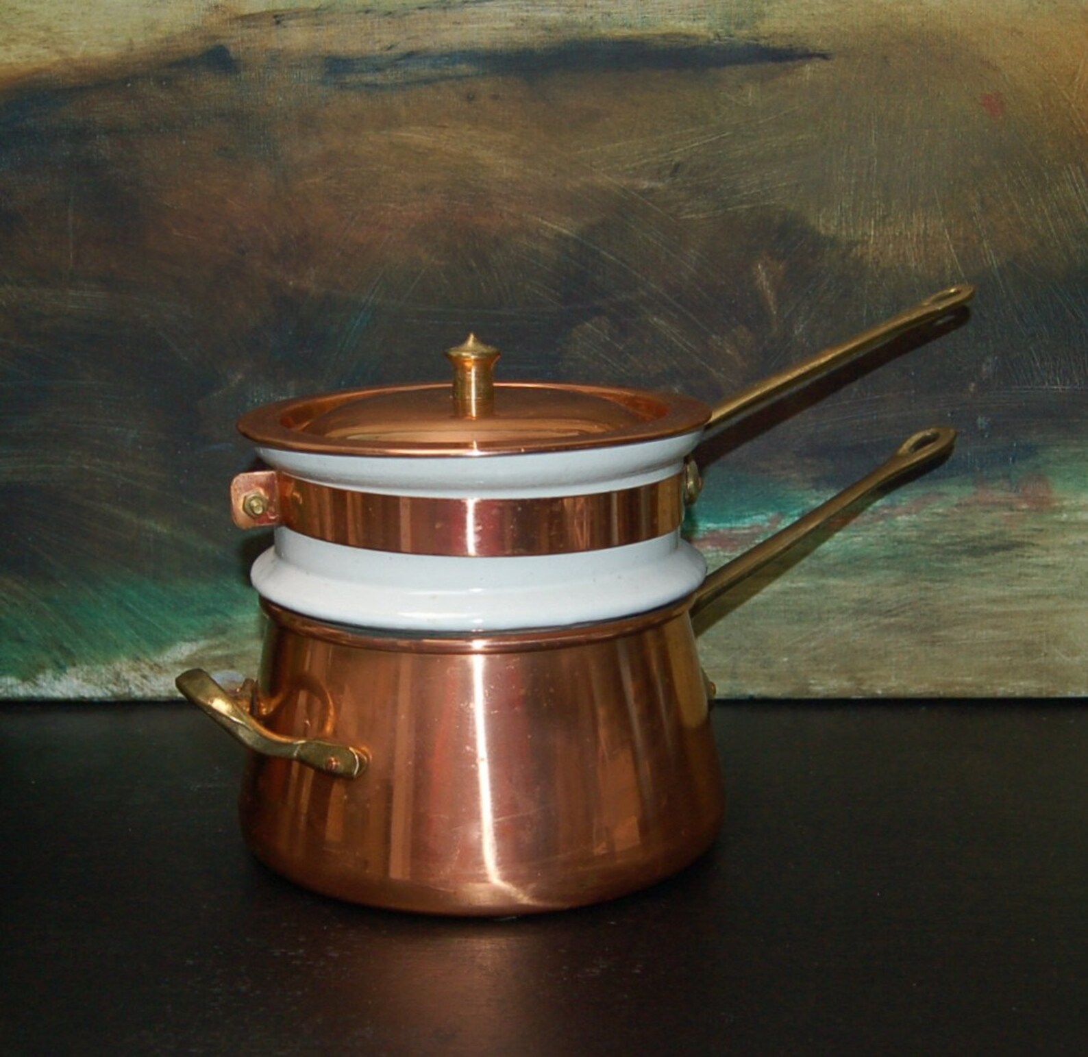 Vintage Copper Double Boiler in 3 Parts Etsy