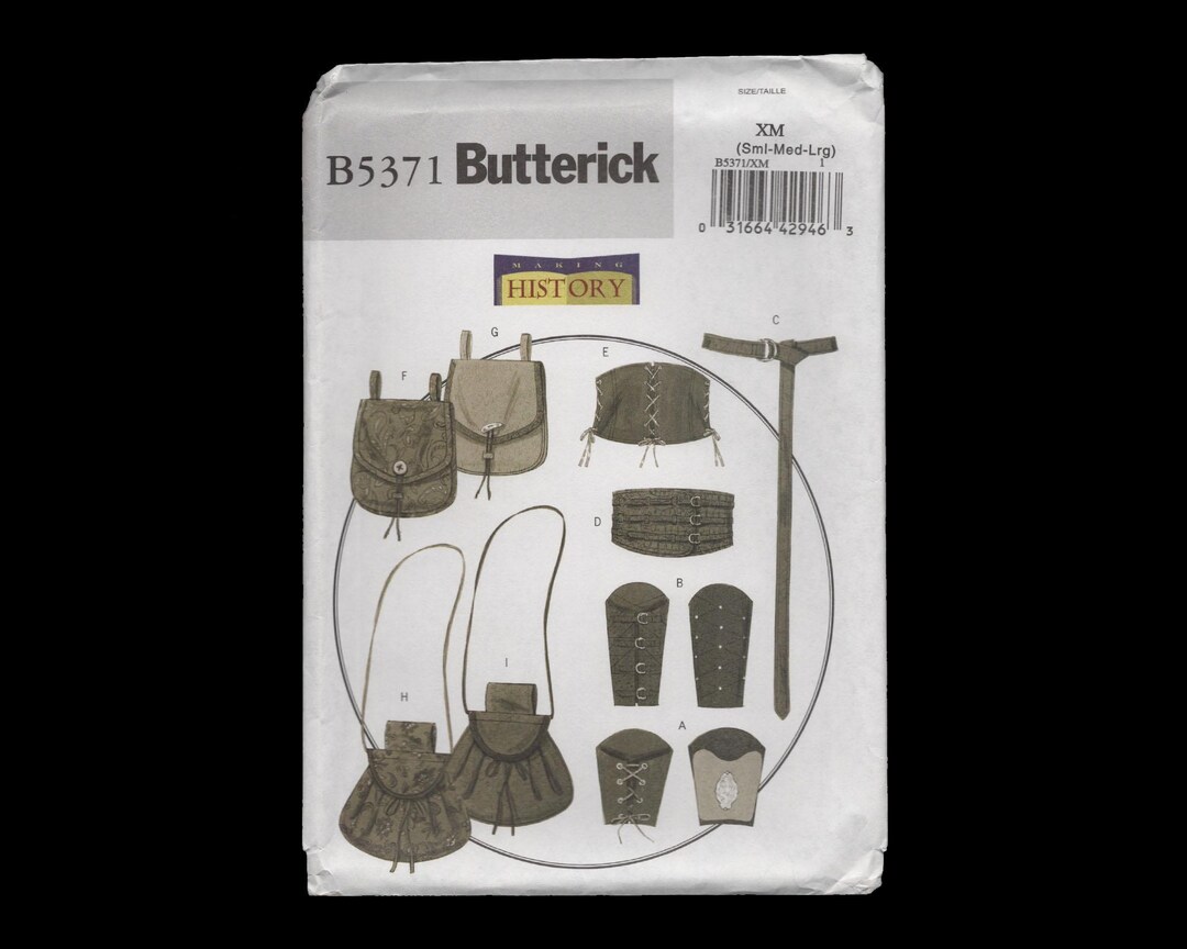 Frontier Design Pattern Frontier Footwear Sewing Pattern: Butterick 5371, Historical Costume ...