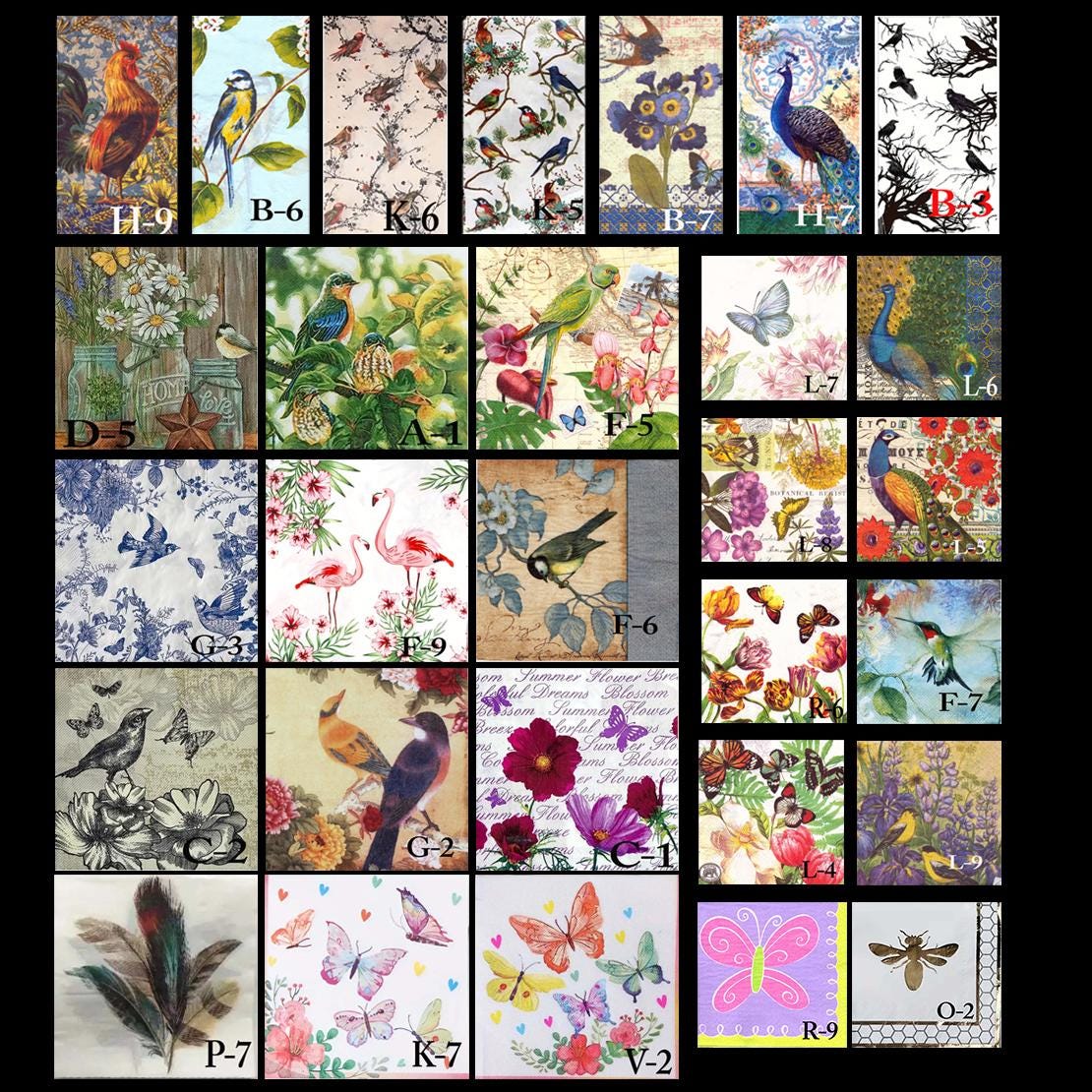 Q-3 Cherry Blossoms Printed Paper Napkins, for Decoupage & DIY Crafts ...