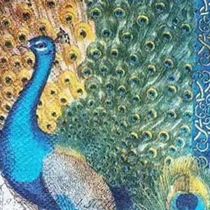 L-6s Peacock Bedruckte Papierservietten für Decoupage & DIY Crafts, 2-lagig für Servietten, Tischdekoration