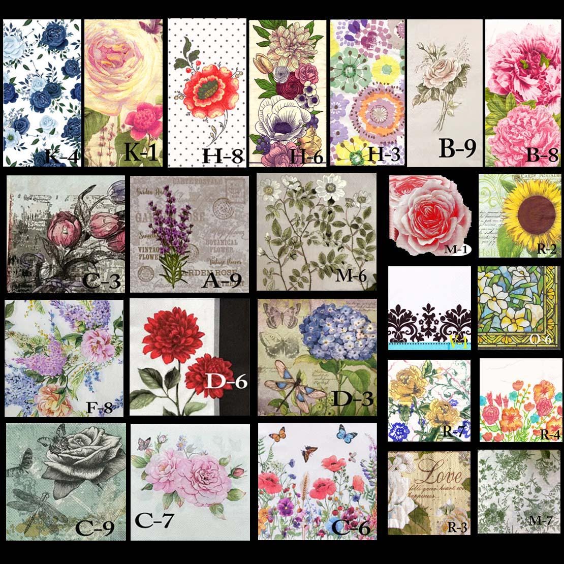 Q-3 Cherry Blossoms Printed Paper Napkins, for Decoupage & DIY Crafts ...