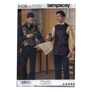 Western • Historic • Sewing Pattern • Simplicity 8408 • Men&#39;s Frock Coat, Shirt and Vest Costume