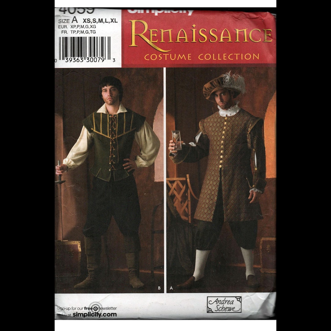 Historic Sewing Pattern for Reissuance Coat/vest Dress • Medieval ...