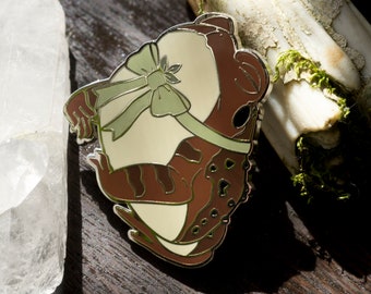 Green Witch Toad Familiar Enamel Pin