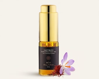Saffron Face Oil for Glowing Skin | Natural Ayurvedic Serum | Brightening, Hydrating, Evens Skin Tone
