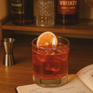 Old Fashioned Candle Candle Old Fashioned Whiskey Candle Bourbon Candle Boozy Candle Alcohol Candle Bar Candle