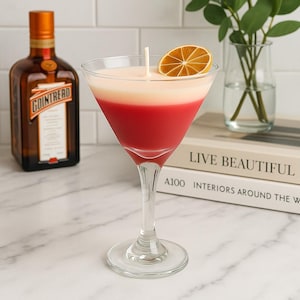 Cosmopolitan Candle Realistic Cocktail Candle Unique Gift Idea For Her Fun Drink Inspired Scent Bar Decor Bachelorette Party Accent
