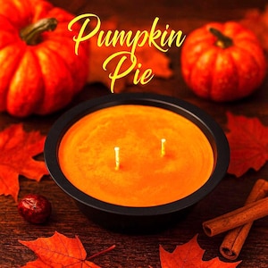 Pumpkin Candle Pumpkin Pie Pumpkin Spice Halloween Candle – Pumpkin Pie Candle in Lifelike Pie Dish | Cozy Fall Scented Decor
