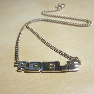 BLOCK Names: Multiple Options • 14K Gold Finished Necklaces • Vintage Name Collection