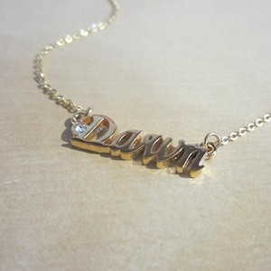 Dawn • Gold or Silver Necklace • Vintage Name Collection - LAST ONE!