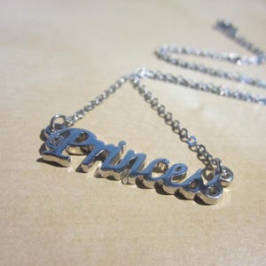 Princess • Gold or Silver Necklace • Vintage Word Collection