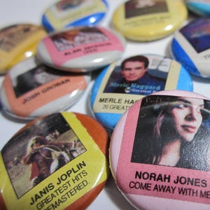 Music Mayhem #5: Marvin Gaye - Phil Lesh & Friends • Pinback or Magnet Buttons • Upcycled Music Collection