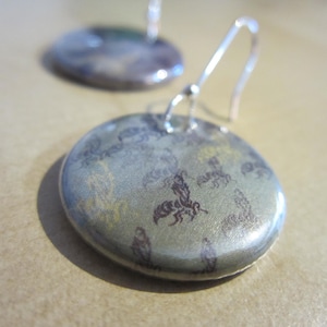 Swarm • Button Earrings #8 • Upcycled Animal Collection