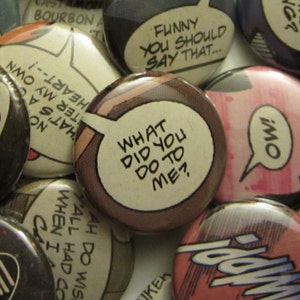 Doctors: Multiple Options • Pinback or Magnet Buttons • Upcycled Comic Book Collection