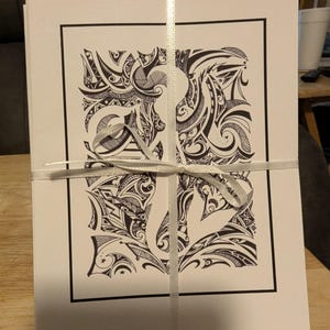 Tarjetas de felicitación variadas en blanco, juego de cuatro tarjetas