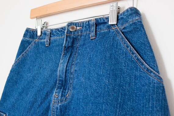 PHD Paul Harris Denim | Vintage 90's Blue Jean Dark Denim Mini Skirt | Size 6, A-Line, Minimalist, Casual / Summer, Spring, Retro, Festival View 3