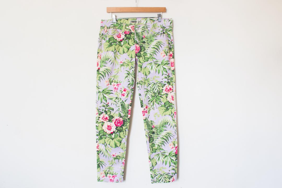 Low Riding Sweats Zana Di | Vintage 00's Y2K It Girl Floral Rhinestone Low Rider Pants ...