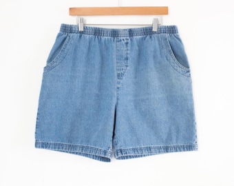 Basic Editions | Vintage 80’s/90’s Medium Rinse High Waist Shorts | Size L, Casual, Summer, Vacation / Festival, Mom Shorts, Everyday Wear