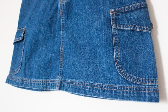 PHD Paul Harris Denim | Vintage 90's Blue Jean Dark Denim Mini Skirt | Size 6, A-Line, Minimalist, Casual / Summer, Spring, Retro, Festival View 4
