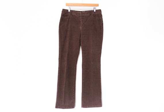 St. John, St. John's Bay | Vintage 90’s/00’s Chocolate Brown Corduroy Pants | Size 12, Fall, Casual, Preppy, Retro / Autumn, Everyday Wear, Winter