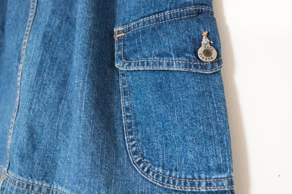 PHD Paul Harris Denim | Vintage 90's Blue Jean Dark Denim Mini Skirt | Size 6, A-Line, Minimalist, Casual / Summer, Spring, Retro, Festival View 6