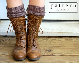 Boot Cuff Pattern, Knitting Pattern, Digital PDF Download File