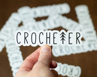 Crocheter Forest Sticker: Nature Lover Gift