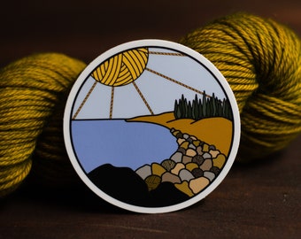 Acadia National Park Knitting Vinyl Sticker