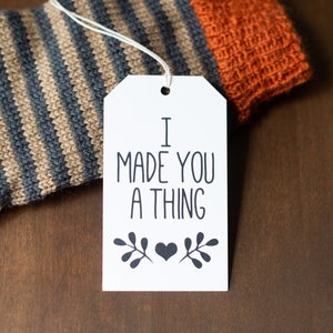 Etiquetas de regalo para tejedores, etiquetas de regalo para manualidades, etiquetas de regalo para creadores, etiquetas de regalo hechas a mano, juego de etiquetas de regalo Kraft Marrón, etiqueta de tejido (TGK-001)