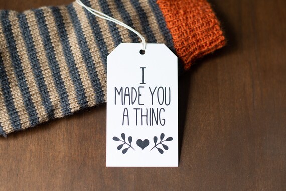 Knitter Gift Tags, Craft Gift Tags, Maker Gift Tags, Handmade Gift Tags, Kraft Brown Gift Tag Set, Knitting Tag (TGK-001)