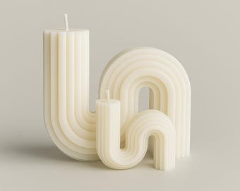 Large Wavy Candle