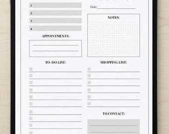 Klasyczny planer dzienny i lista zadań do wykonania