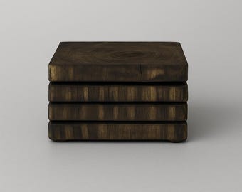 Custom Wood Stained Coasters - Driftwood