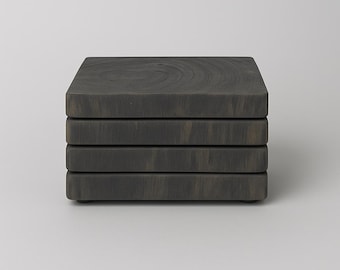 Custom Wood Stained Coasters - Ash