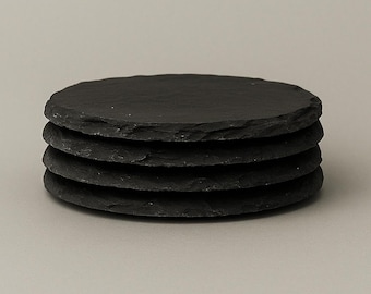 Circle Slate Coasters