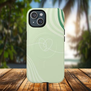 Loving Lines Tough iPhone Magnetic Cases, Eco-Friendly Gift, iPhone 14, iPhone 15, iPhone 16, Pro, Pro Max, Plus MagSafe Case.