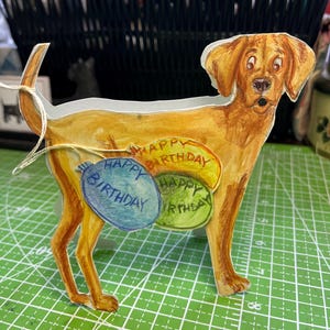 Cartão de aniversário original Vizsla