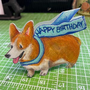Cartão de aniversário original do Corgi