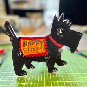 Cartão de aniversário original do Scottish Terrier