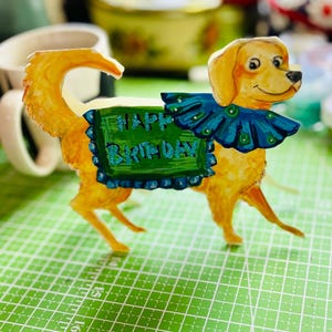 Cartão de aniversário original Golden Retriever