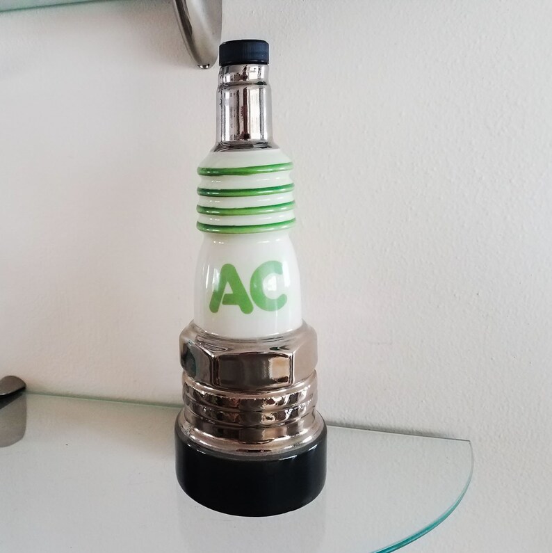 Vintage AC Delco Spark Plug Jim Beam Bottle Decanter Figural Etsy