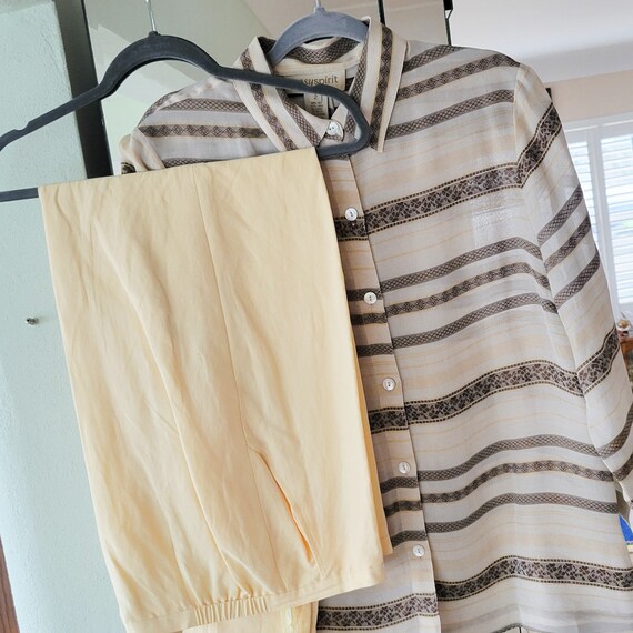 Easy Spirit Vintage Silk Blend Blouse Tunic Semi-… - image 7